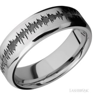 Lashbrook Custom Soundwave Wedding Band-14K White
