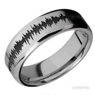 Lashbrook Custom Soundwave Wedding Band-Titanium