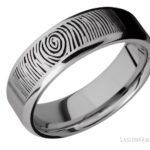 Lashbrook Custom Fingerprint Wedding Band-Titanium