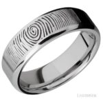 Lashbrook Custom Fingerprint Wedding Band-Platinum