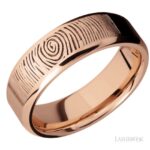 Lashbrook Custom Fingerprint Wedding Band-14K Rose