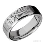 Lashbrook Custom Fingerprint Wedding Band-18K White