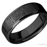 Lashbrook Custom Fingerprint Wedding Band-Zirconium