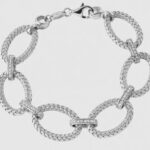 Charles Garnier PALAZZO 925 Sterling Silver Woven Oval Link Bracelet
