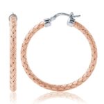 Charles Garnier Sterling Silver 35X3mm Mesh Earrings