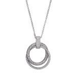 Charles Garnier Sterling Silver Necklace With Mesh and CZ