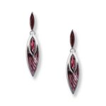 Nicole Barr Sterling Silver Pinnacle Earrings-Lavendar, Rhodolite
