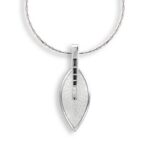 White Sapphires - Sterling Silver White Modern Necklace