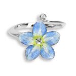 Sterling Silver Sterling Silver Forget-me-not Ring-Blue