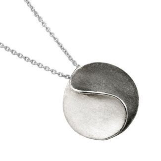 Jorge Revilla Sun Modern Fashion Pendant Ruthenium/Rhodium Finish