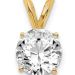 Near Colorless SI1-2 Yellow Gold Lab Grown Pendant Series