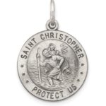 Medium Sterling Silver St.Christopher Medal