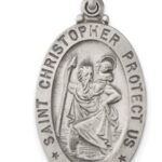 Oval Sterling Silver St.Christopher Medal