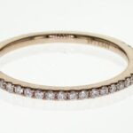 14k Straight Diamond Wedding Band-Rose