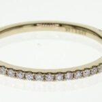 14k Straight Diamond Wedding Band-Yellow