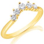 Classique Curved Diamond Wedding Band in 14K Yellow