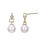 Charles Garnier Sterling Silver Drop Earrings Made with Freshwater Pearls