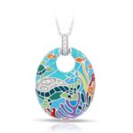 Belle Etoile Sea Turtle Aqua Pendant