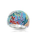 Belle Etoile Sea Turtle Aqua Ring