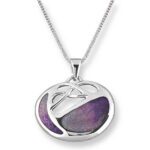 Nicole Barr Sterling Silver Art Nouveau Necklace-Lavender