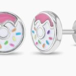 Frosted with Sprinkles Donut Girl Earrings