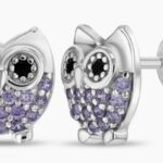 Hoot CZ Owl Girl Earrings