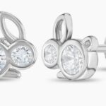 Cubic Zirconia Bunnies Girls Earrings