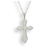 White Cross Necklace. Sterling Silver