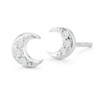 Barbela Diamond Crescent Moon Earrings