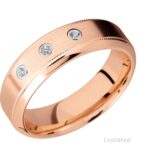 14K Rose Gold with Satin , Polish Finish