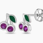 Glittering Cherries Children's Earrings