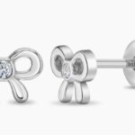 Delicate CZ Bow Toddler Earrings