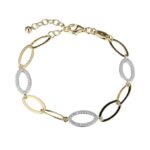 Charles Garnier Sterling Silver Bracelet Made with Marquise Chain