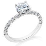 Classique 14k White Diamond Engagement Ring (.41tw)-7