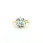 14K Yellow Gold 3 Carat Natural Diamond Engagement Ring