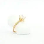 14k yellow gold oval solitaire engagement ring, H, SI1