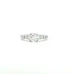 Accented Diamond Engagement Ring, Round Center GIA