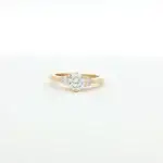 14k yellow gold three stone engagement ring