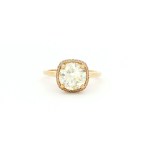 2.50 carat natural diamond 10K yellow gold ring