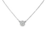 14k White Gold Diamond Necklace (0.67 carat)