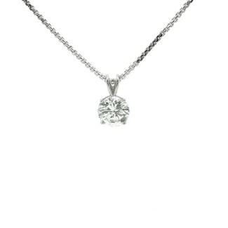 Diamond Pendant, 3 carat round diamond, soltaire