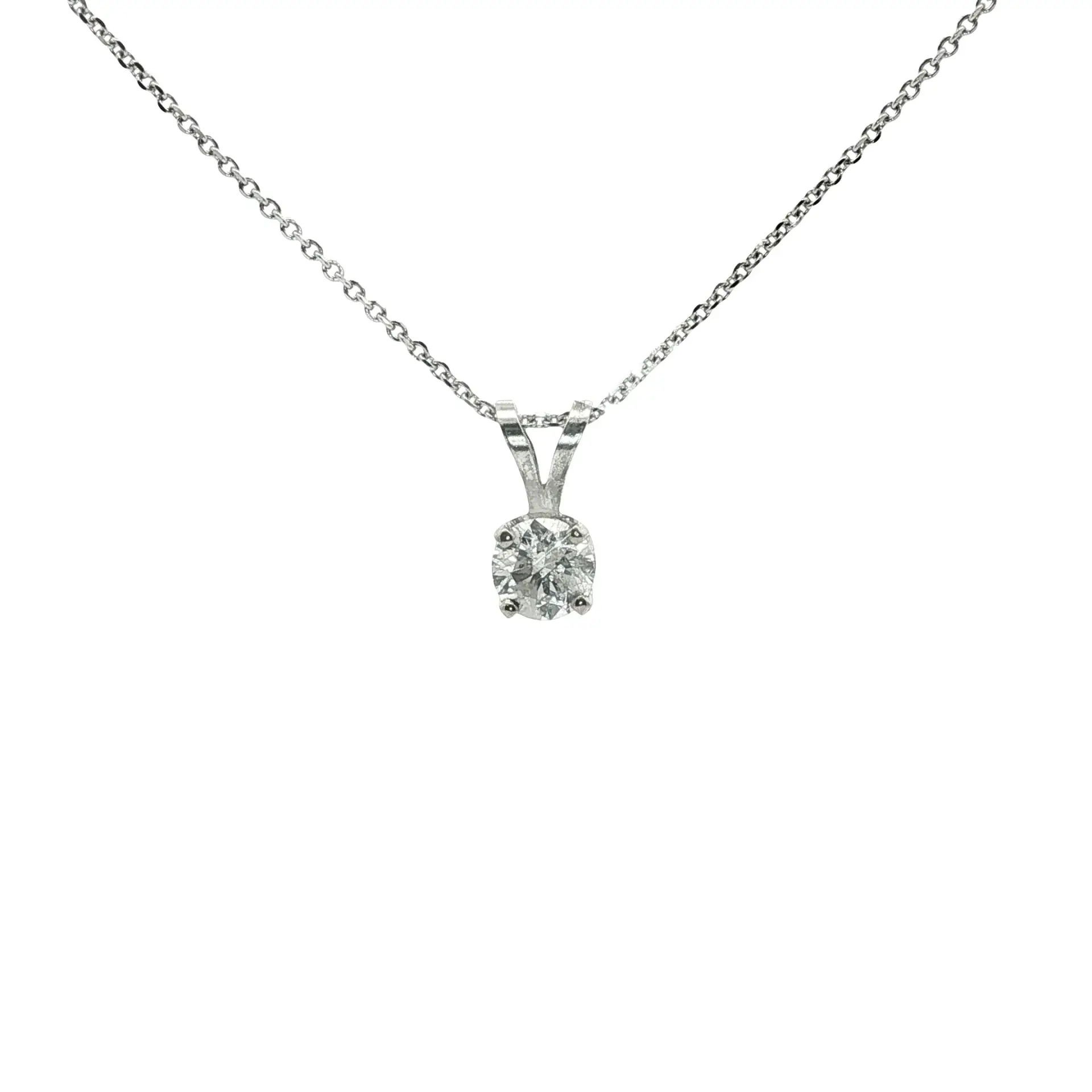 160-00234 0.71 carat diamond rabbit ear pendant