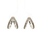 14k White Gold Diamond Hoop Earrings (.46 carat)