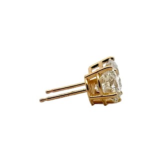 14k Yellow Gold Diamond Stud Earrings (3.00ctw)