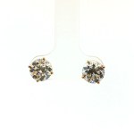14k Yellow Gold Diamond Stud Earrings (3.00ctw)