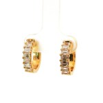 18k Yellow Gold Diamond Hoop Earrings (1.24 carat)