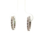 14k White Gold Diamond Huggie Earrings (.51 carat)