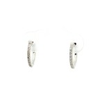 14k White Gold Diamond Huggie Hoops (.10 carat)