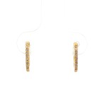 14k Yellow Gold Diamond Huggie Hoop Earrings (.10 carat)