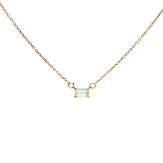 14k yellow gold .35 carat necklace